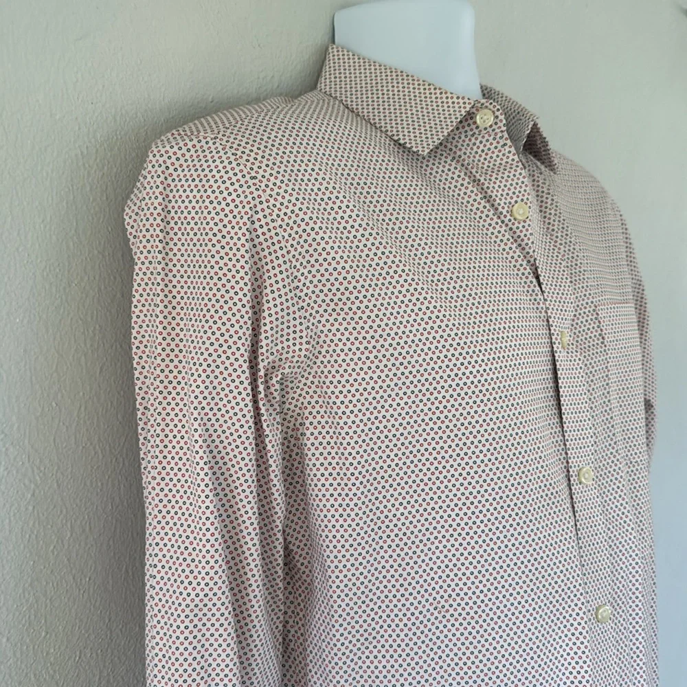 Banana Republic blue orange non-iron tailored slim fit dress shirt 14-14.5
